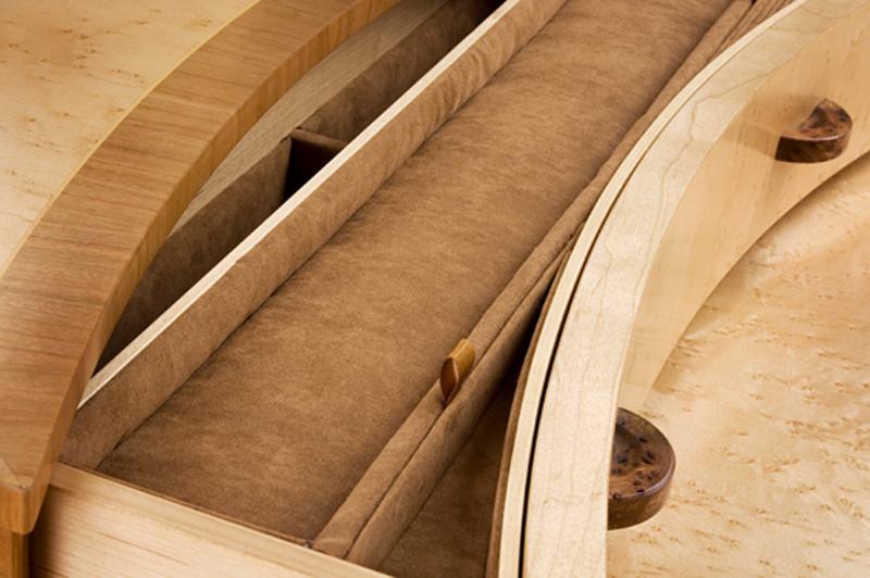 Dressing table detail of jewellery drawer by Chris Tribe