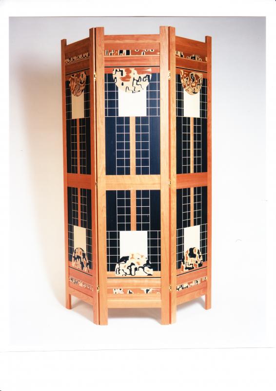 Marquetry screen - Oriental Inspiration by Christine Meyer-Eaglestone