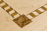 Origami coffee table inlay detail by Chris Tribe