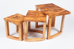 Nest of tables in yew by Dovetailors