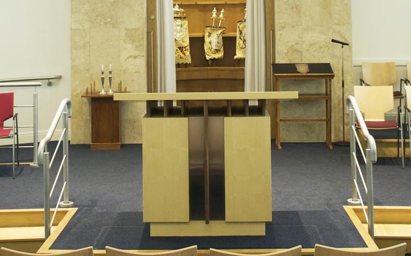 Menorah lectern by David Tragen Menorah lectern by David Tragen