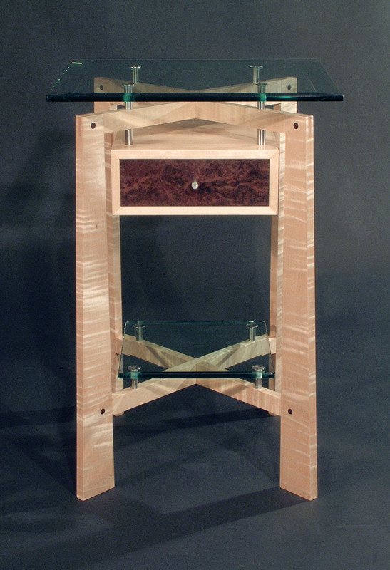 Bedside Table by Design in Wood